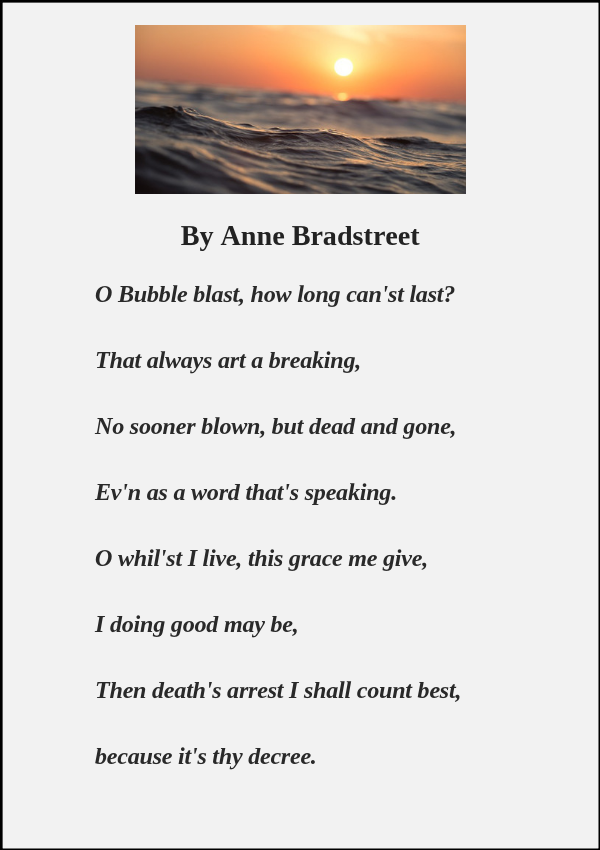 Anne Bradstreet