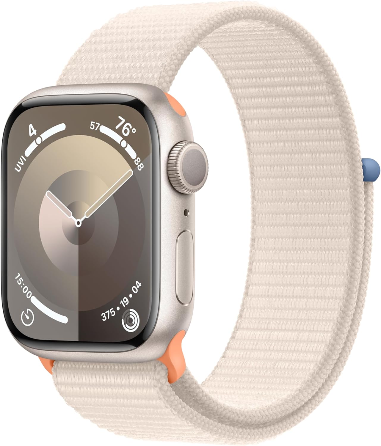 A beige fitness Apple Watch Series 9 tracker