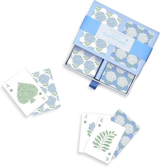 Two’s Company Hydrangea Playing Cards  