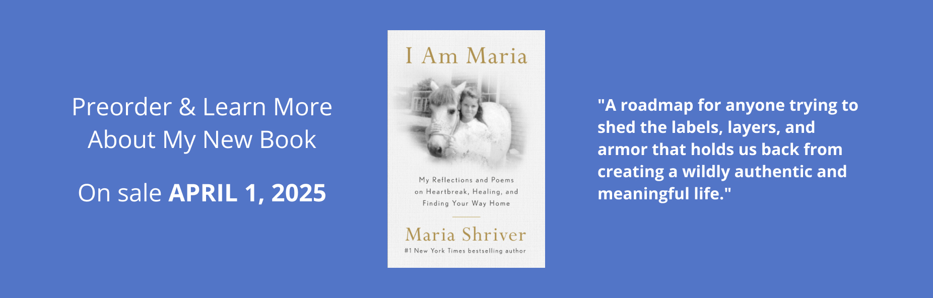 Promotional image for Maria Shriver's book 